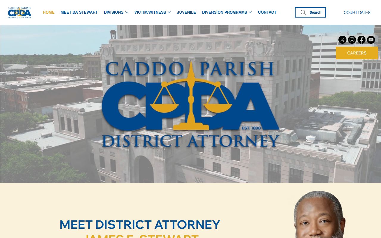 Caddo Parish court records District Attorney homepage