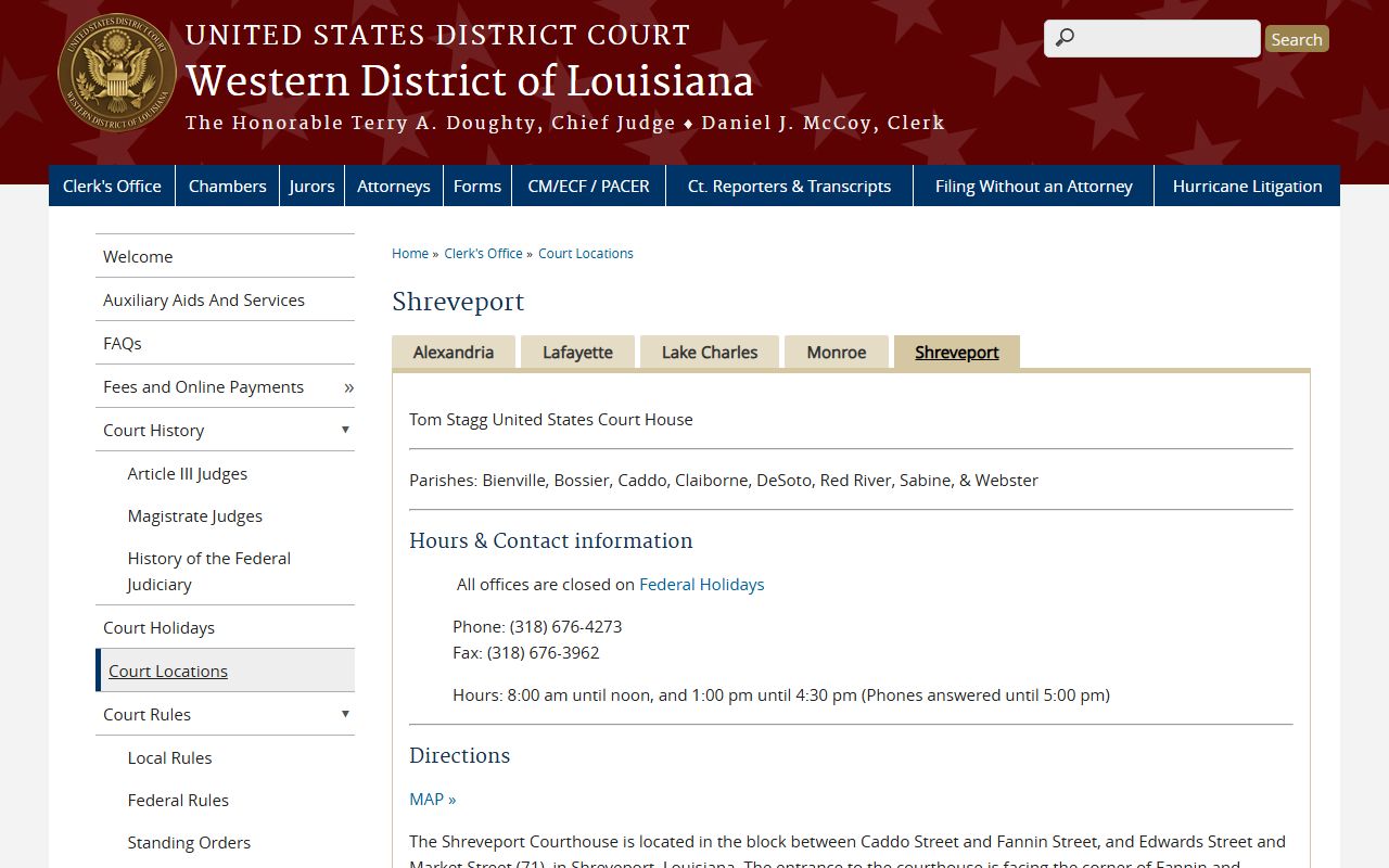 Caddo Parish marriage and divorce records federal district court source