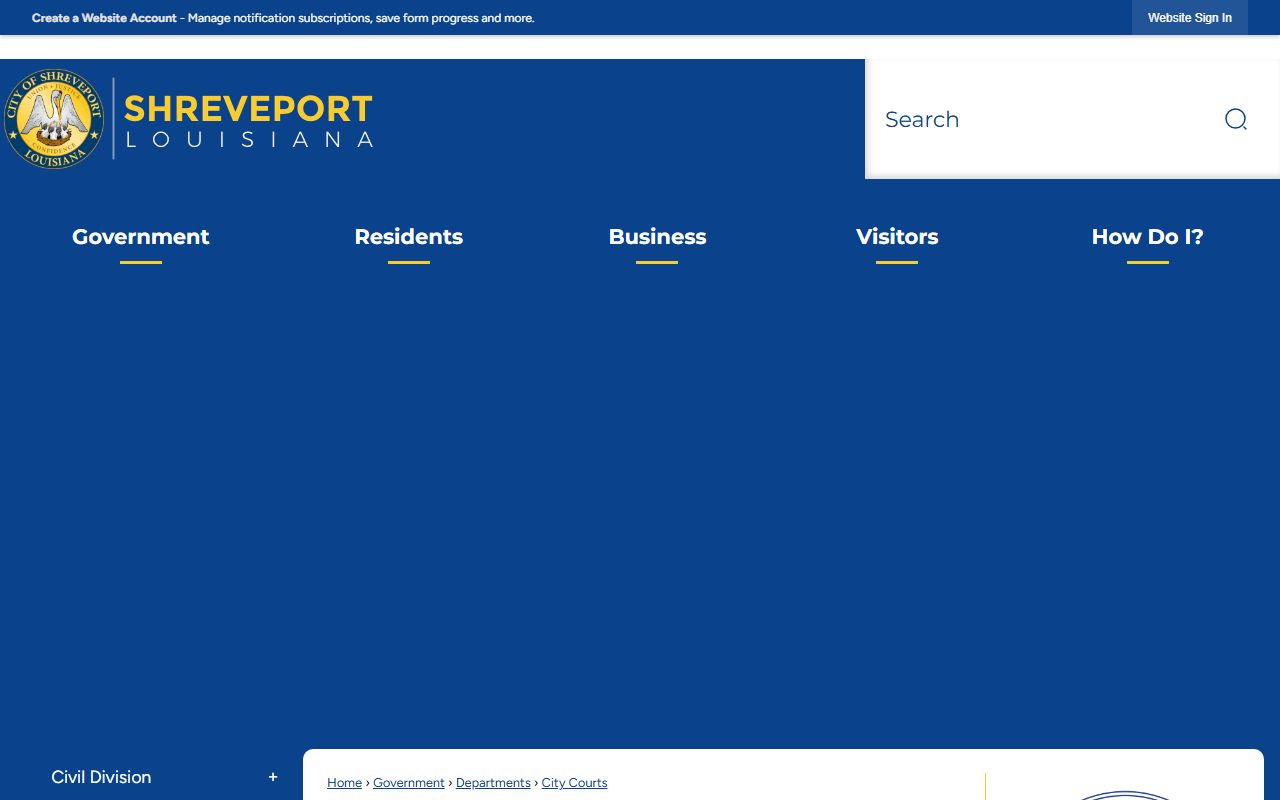 Caddo Parish traffic court records Shreveport City Court